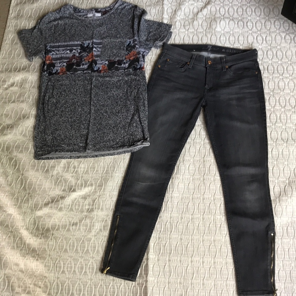 7 for all mankind jeans with top